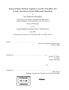Reduced-Basis  Methods  Applied  to  Locally ... Locally  Non-linear  Partial Differential  Equations
