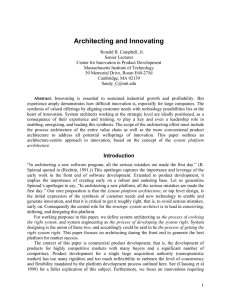 Architecting and Innovating