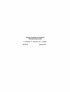 Stability Conditions for Multiclass Fluid Queueing Networks OR  303-95 January 1995