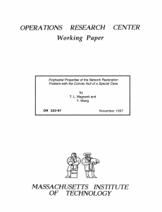RESEARCH CENTER OPERA  TIONS Working  Paper