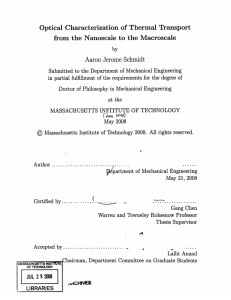 Optical  Characterization of  Thermal  Transport