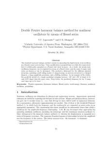 Double Fourier harmonic balance method for nonlinear