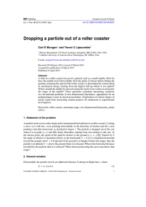 Dropping a particle out of a roller coaster ungan ipscombe