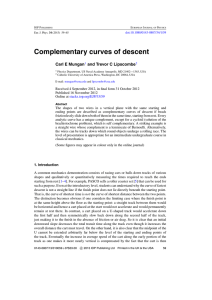 Complementary curves of descent ungan Lipscombe doi:10.1088/0143-0807/34/1/59