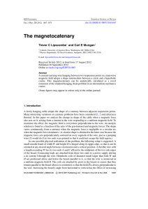 The magnetocatenary ipscombe Mungan doi:10.1088/0143-0807/33/6/1667