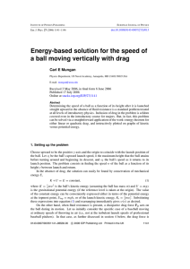 Energy-based solution for the speed of Carl E Mungan