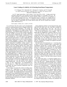 Laser Cooling of a Solid by 16 K Starting from...