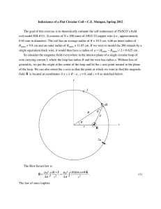 Inductance of a Flat Circular Coil—C.E. Mungan, Spring 2012  N