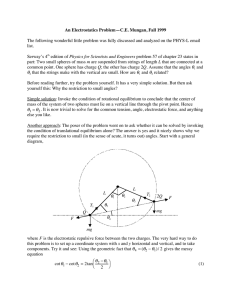 An Electrostatics Problem—C.E. Mungan, Fall 1999 list. Serway’s 4