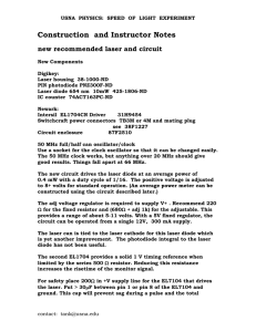Construction  and Instructor Notes new recommended laser and circuit