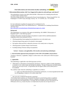 Draft afforestation and reforestation baseline methodology AR-AM00XX