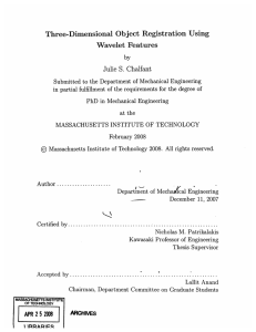 Three-Dimensional  Object  Registration  Using Wavelet  Features S. by