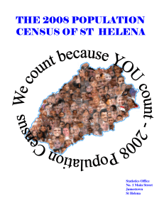 THE 2008 POPULATION CENSUS OF ST  HELENA