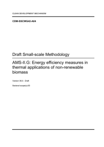 Draft Small-scale Methodology AMS-II.G: Energy efficiency measures in thermal applications of non-renewable