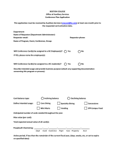 BOSTON COLLEGE Office of Auxiliary Services Conference Plan Application (