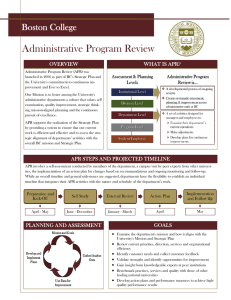 Administrative Program Review Boston College  WHAT IS APR?
