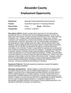 Alexander County Employment Opportunity