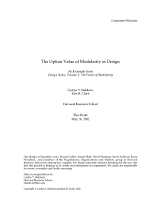 The Option Value of Modularity in Design An Example from