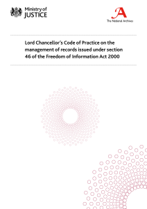 Lord Chancellor’s Code of Practice on the