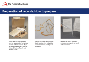 Preparation of records: How to prepare