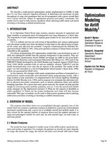 We  describe a  multi-period optimization model,  implemented