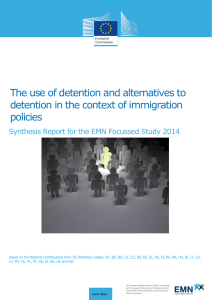 The use of detention and alternatives to policies