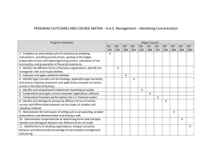 PROGRAM OUTCOMES AND COURSE MATRIX - A.A.S. Management – Marketing...