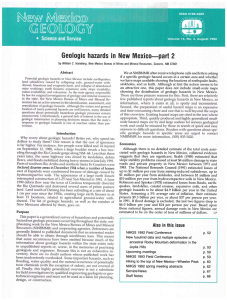 -part  2 Geologic hazards in New