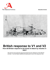 British response to V1 and V2 1943?