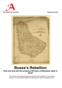 Bussa’s Rebellion 1816?