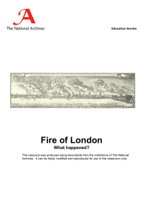 Fire of London What happened? Education Service 