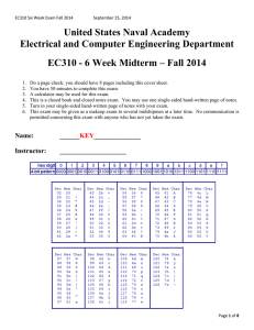 United States Naval Academy Electrical and Computer Engineering Department