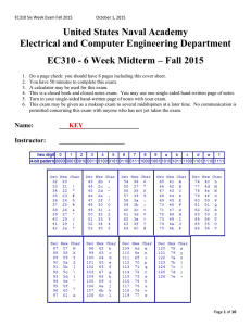 United States Naval Academy Electrical and Computer Engineering Department