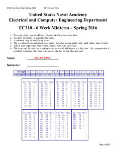 United States Naval Academy Electrical and Computer Engineering Department