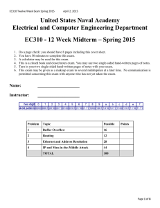 United States Naval Academy Electrical and Computer Engineering Department