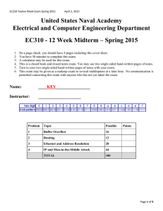 United States Naval Academy Electrical and Computer Engineering Department