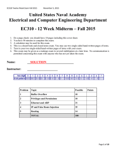 United States Naval Academy Electrical and Computer Engineering Department