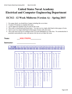 United States Naval Academy Electrical and Computer Engineering Department