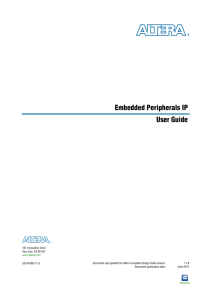 Embedded Peripherals IP User Guide