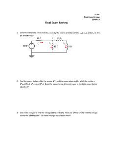 Final Exam Review