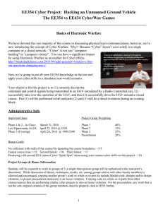 EE354 Cyber Project:  Hacking an Unmanned Ground Vehicle