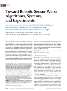 Toward Robotic Sensor Webs: Algorithms, Systems, and Experiments