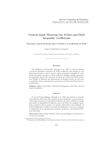 Central Limit Theorems for S-Gini and Theil Inequality Coefficients Pablo Martínez-Camblor