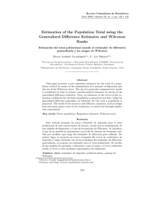 Estimation of the Population Total using the Ranks