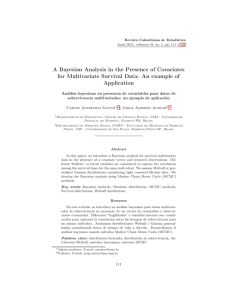 A Bayesian Analysis in the Presence of Covariates Application