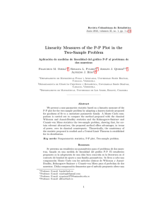 Linearity Measures of the P-P Plot in the Two-Sample Problem