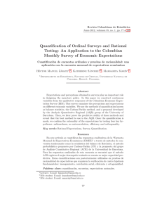 Quantification of Ordinal Surveys and Rational Monthly Survey of Economic Expectations