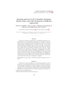 Intraday-patterns in the Colombian Exchange Approaches