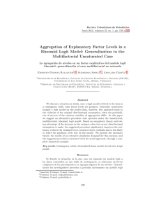 Aggregation of Explanatory Factor Levels in a Multifactorial Unsaturated Case
