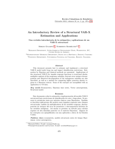 An Introductory Review of a Structural VAR-X Estimation and Applications VAR-X estructural